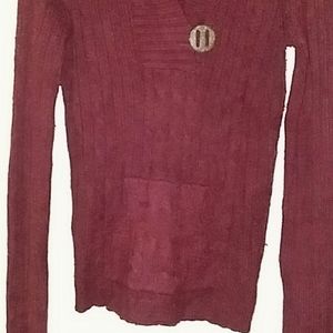 Maurice red rust sweater